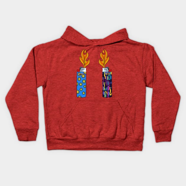 Twin Flames Kids Hoodie by brooklynmpls